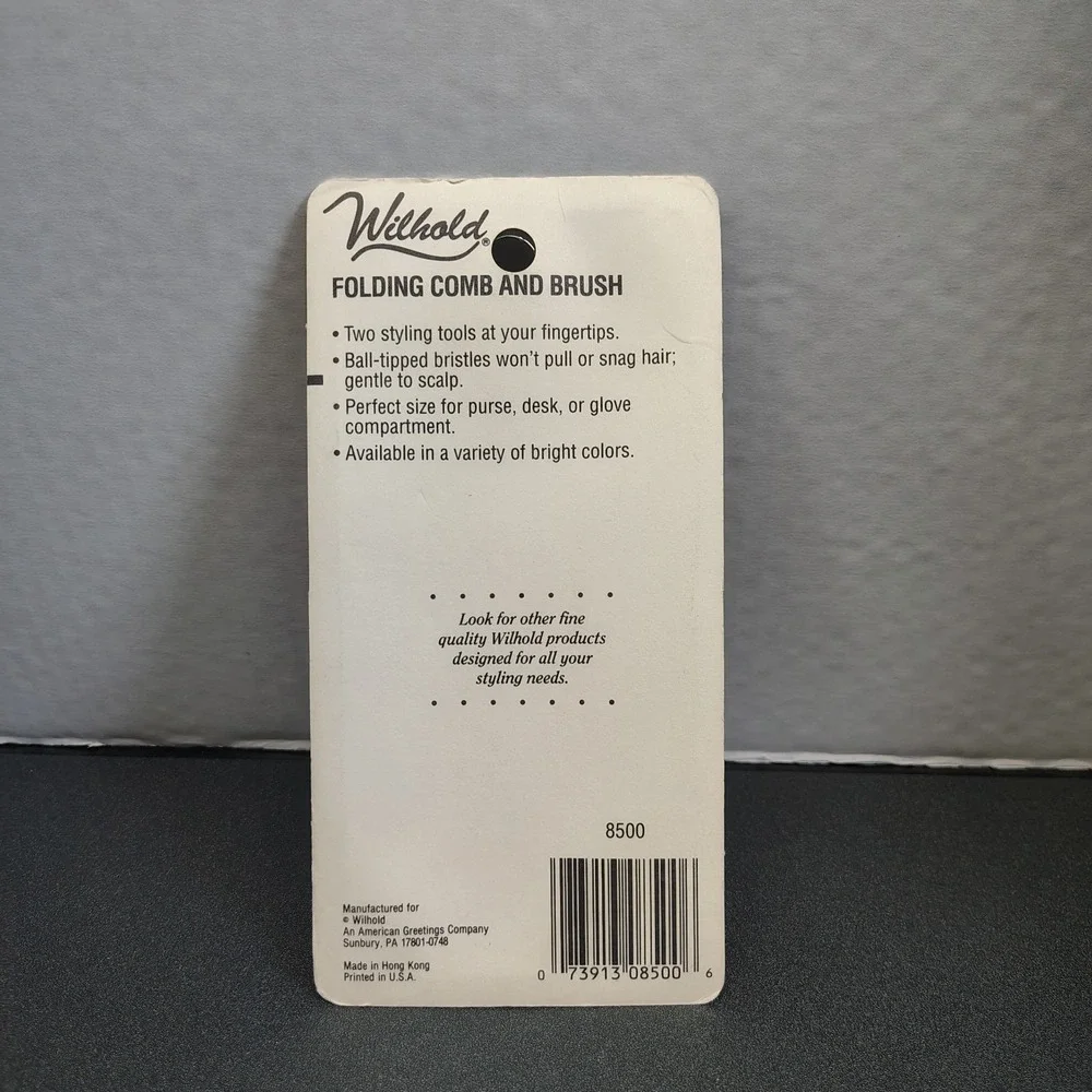 Vintage wilhold folding comb and brush